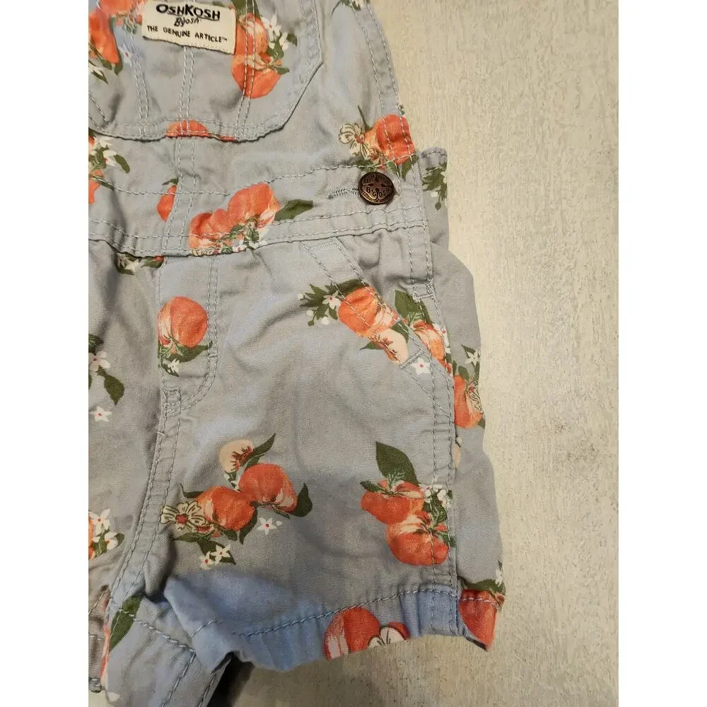 Oshkosh B'Gosh Baby Peach Overalls SZ 12 Months Play